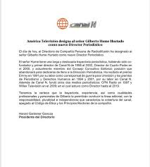 Watch usa live sport, usa live tv channels including fox news live, cnn, msnbc on all devices and platforms. Gilberto Hume Asume Direccion Periodistica De America Tv Tras Cese De Ospina La Republica