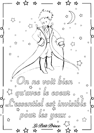 on ne voit bien qu avec le coeur l essentiel est invisible pour les yeux petit prince antoine de saint ex princesse a colorier coloriage s disney world