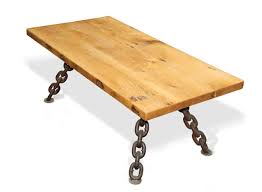 Buy top selling products like forest gate™ farmhouse solid wood coffee table and alaterre alpine wood and metal coffee table. Rustic Coffee Table With Nautical Anchor Chain Legs Olde Good Things