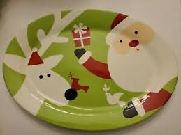 Christmas in the woods by cracker barrel. Cracker Barrel Christmas Mingle And Jingle Dinner Platter 19 X 14 Santa Reindeer Ebay
