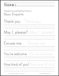Alphabet letters, words, numbers, sentences, and poems. Basic Etiquette Writing Worksheet Student Handouts Handwriting Worksheets For Kids Free Handwriting Worksheets Handwriting Worksheets