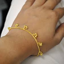 5 out of 5 stars. 18k Gold Anklet Bracelet With Bells Ankle Bracelet Gold Bell Dainty Abhika Jewels