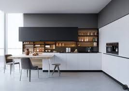 Decoration Cuisine Melangez Le Noir Le Blanc Et Le Bois Amenagement Cuisine Cuisine Moderne Decoration Cuisine