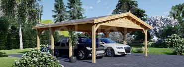Double Wooden Carport Classic 6m X 6m 20x20 Ft In 2020 Wooden Carports Aluminum Carport Carport