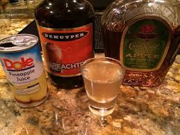 The Ssdd A Fantastic Shot Equal Parts Crown Royal Apple Peach Schnapps And Pineapple Juice Ssdd Shot Dri Peach Drinks Apple Drinks Apple Drinks Recipes
