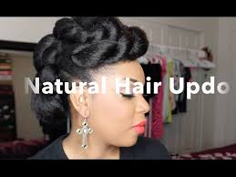 The bigger buns, the better. Natural Hair Natural Hair Updo With Braiding Hair Tutorial Youtube