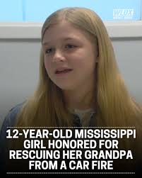 LIFE SAVER AWARD: A special honor was handed down to 12-year-old Bella  Starnes. In April, Bella Starnes and her grandfather were in a rollover  wreck in Lamar County. Even though she ended