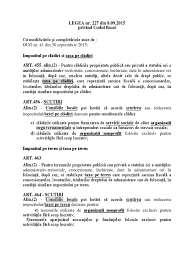 227/2015 privind codul fiscal, cu modificările şi completările ulterioare. Legea 227 Codul Fiscal Art 455 463