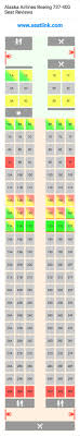 alaska airlines boeing 737 400 seating chart updated