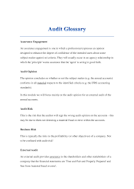 Audit Glossary All The Words And Phrases Defined Explained In 2020 Audit Internal Audit Financial Information