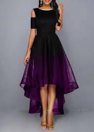 Color Block Cold Shoulder High Low Maxi Dress Cold Shoulder Maxi Dress High Low Maxi Dress Maxi Dress