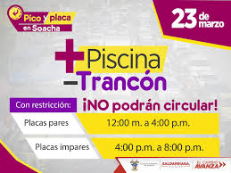 1, 3, 5, 7 y 9. Pico Y Placa En Soacha Durante El Proximo Puente Festivo