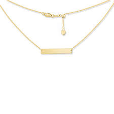 14k gold bar choker necklace. Bar Choker Necklace In 14k Gold 16 Zales