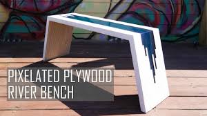 This table does not require a cnc machine to make. Diy Pixelated River Bench Or Table Plywood Epoxy Resin Rocklerplywoodchallenge Youtube