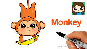 How to draw a monkey easy and step by step. How To Draw A Cartoon Monkey Easy Youtube
