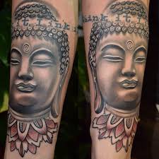 Hyper realistic black and grey buddha portrait with lotus 131 Buddha Tattoo Designs That Simply Get It Right