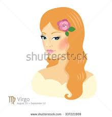 Beautiful Girl With Blonde Curly Hair Virgo Sign Of The Zodiac Horoscope Astrology Vector Isolated Illustrati Stock Images Free Cartoon Characters Zodiac