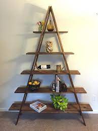 Diy A Frame Ladder Bookshelf Bookshelves Diy Ladder Shelf Decor Ladder Bookshelf