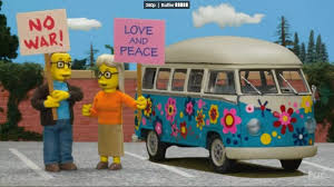 Vw Buses Thesamba Com Gallery Vw Hippie Bus In The Simpsons Ned N Edna Hippie Bus Vw Bus Hippie Vw Flower