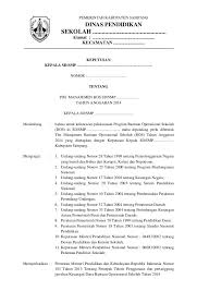 Contoh Surat Keputusan Bendahara Bos Surat Kepala Sekolah Sekolah
