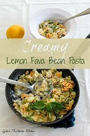 Creamy Lemon And Fava Bean Pasta Recipe Bean Pasta Flexitarian Cookbook Recipes