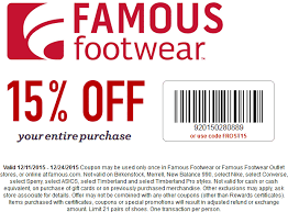 15 Off At Famous Footwear Or Online Via Promo Code Frost15 Shopping Coupons Promo Codes Coupons