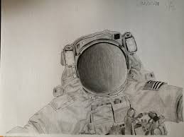 Drawing Of An Astronaut Trying To Improve My Realistic Drawing Realistic Drawings Astronaut Drawing Drawings