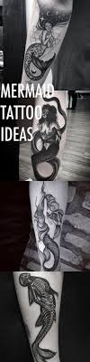 Black And White Mermaid Sleeve Tattoo Mermaid Tattoo Ideas At Mybodiart Com Traditional Geometric Black And White Arm Sleeve Tattoo Mermaid Tattoos Traditional Mermaid Tattoos Trendy Tattoos