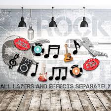 Oh, those 50's, 60s and 70s! Music Note Decorations Banner 1950 S Rock And Roll Party Decorations Musical Notes Silhouettes Bunting 50s Theme Party Music Wall Decor Cardboard Cutouts Electric Record Cutout Banners Art Craft Supplies