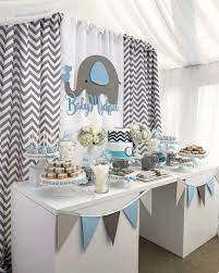 Baby Elephant Baby Shower Party Ideas Photo 2 Of 9 Elephant Baby Shower Boy Elephant Baby Shower Theme Baby Shower Decorations For Boys