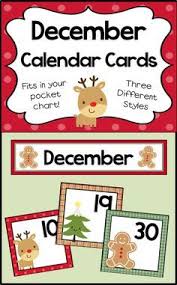 Number Cards And Header For Your December Calendar Fits In Your Pocket Chart Preschool Calendar Classroom Calendar December Calendar