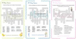 Crucigrama de matemáticas para imprimir. Juegos Imprimibles Para Baby Shower Imagui Baby Shower Baby Shawer Shower