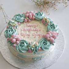 Birthday Cake Design Ideas For Women Rose Flower Buttercream Cake Buttercream Birthday Cake Buttercream Decorating Buttercream Cake Designs