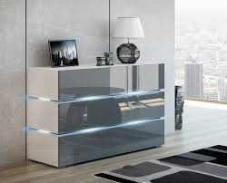 Nessa kommode sideboard modern schubladen regale weiss schwarz sonoma hochglanz 120 cm esa home. Kaufexpert Kommode Shine Sideboard 120 Cm Grau Hochglanz Weiss Led Beleuchtung Modern Design Tv Mobel Anrichte Sigma