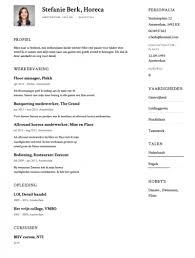 Horeca Cv Voorbeeld Gratis Downloaden Sollicitatiecursus Com