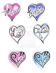 Heart Name Tattoo Samples Heart Tattoos With Names Heart Name Tattoo Tattoo Samples