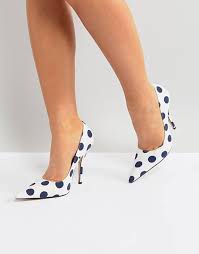 Black And White Polka Dot Heels Womens Public Desire Tease Polka Dot Pumps Polka Dot Pumps Black And White Pumps Womens Fashion Shoes