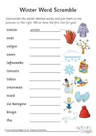 Give these printable crossword puzzles a try and then come back to see how many answers you got correct. Winter Puzzles