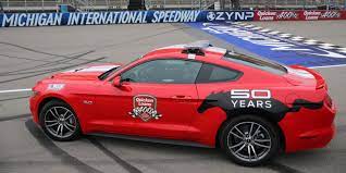 In nascar, the pace car circles the track before the start of the race at the pit road speed limit. The Real Job Of A Nascar Pace Car