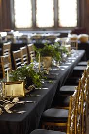 Black And Gold Table Covers Our November Wedding Lauren Grant Design Black Table Linens Wedding Black Tablecloth Wedding Gold Chiavari Chairs