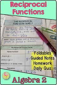Reciprocal Functions Algebra 2 Unit 8 Functions Algebra Rational Function Algebra