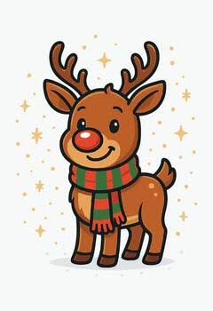 Rudolph The Red Nosed Reindeer Vector Art, Icons, and Graphics for Free  Download