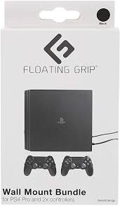It's constructed from sturdy steel to securely mount the console to the wall, and its design doesn't interfere with functionality, letting you access all the controls. Floating Grip Wall Mounts For 1x Playstation 4 Pro Ps4 Pro 2x Controllers Color