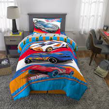 Hot Wheels 2 Piece Comforter And Sham Set Kids Bedding Twin Full Walmart Com In 2021 Kids Bedding Sets Hot Wheels Bedroom Hot Wheels Room