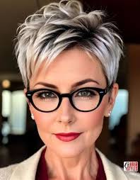 Short Hairstyles For Women Over 60 With Fine Hair And Glasses