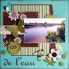 Au Fil De L Eau Scrapucine Pages De Scrapbooking Fee Du Scrap Daisy