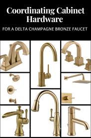 Coordinating Cabinet Hardware For A Delta Champagne Bronze Faucet Trubuild Construction Bronze Kitchen Hardware Bronze Faucet Faucet