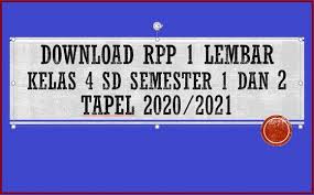 Rpp daring kelas 4 sd mi. Download Contoh Rpp 1 Lembar Kelas 4 Sd Semester 1 Dan 2 Tapel 2020 2021 Info Pendidikan