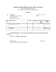 Selamat datang ke pusat sumber smk pekan kuala penyu. Invoice 045