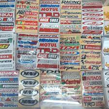 Road race adalah balapan motor yang biasa diadakan di sirkuit. Gambar Stiker Sponsor Motor Balap Cutting Sticker